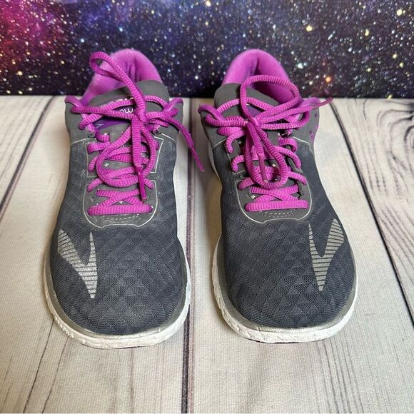 Brooks Running Shoes Pure Flow 6 Purple Gray Athletic Sneakers Women Sz 9 - Picture 2 of 9